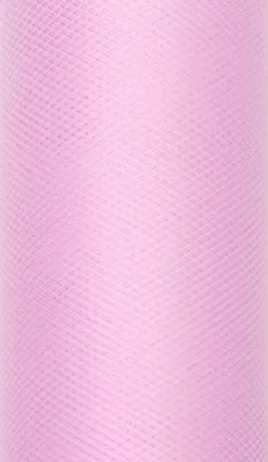 Tiul dekoracyjny 15 cm - jasnoróżowy, 9 m
