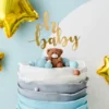 Topper na tort, Oh Baby - złoty, 25 cm