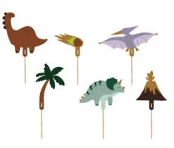 Toppery do muffinek Dinozaury - 8-12 cm, 6 szt.
