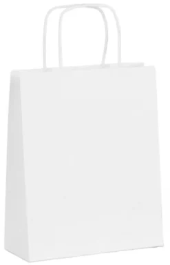 Torba papierowa biała - 24 x 10 x 32 cm