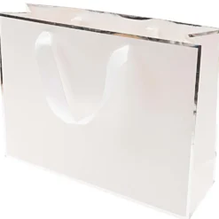 Torba prezentowa - Rico Design - biało-srebrna, 24 x 32 x 10 cm