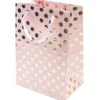 Torba prezentowa w kropki - Rico Design - różowo-złota, 18 x 26 x 12 cm