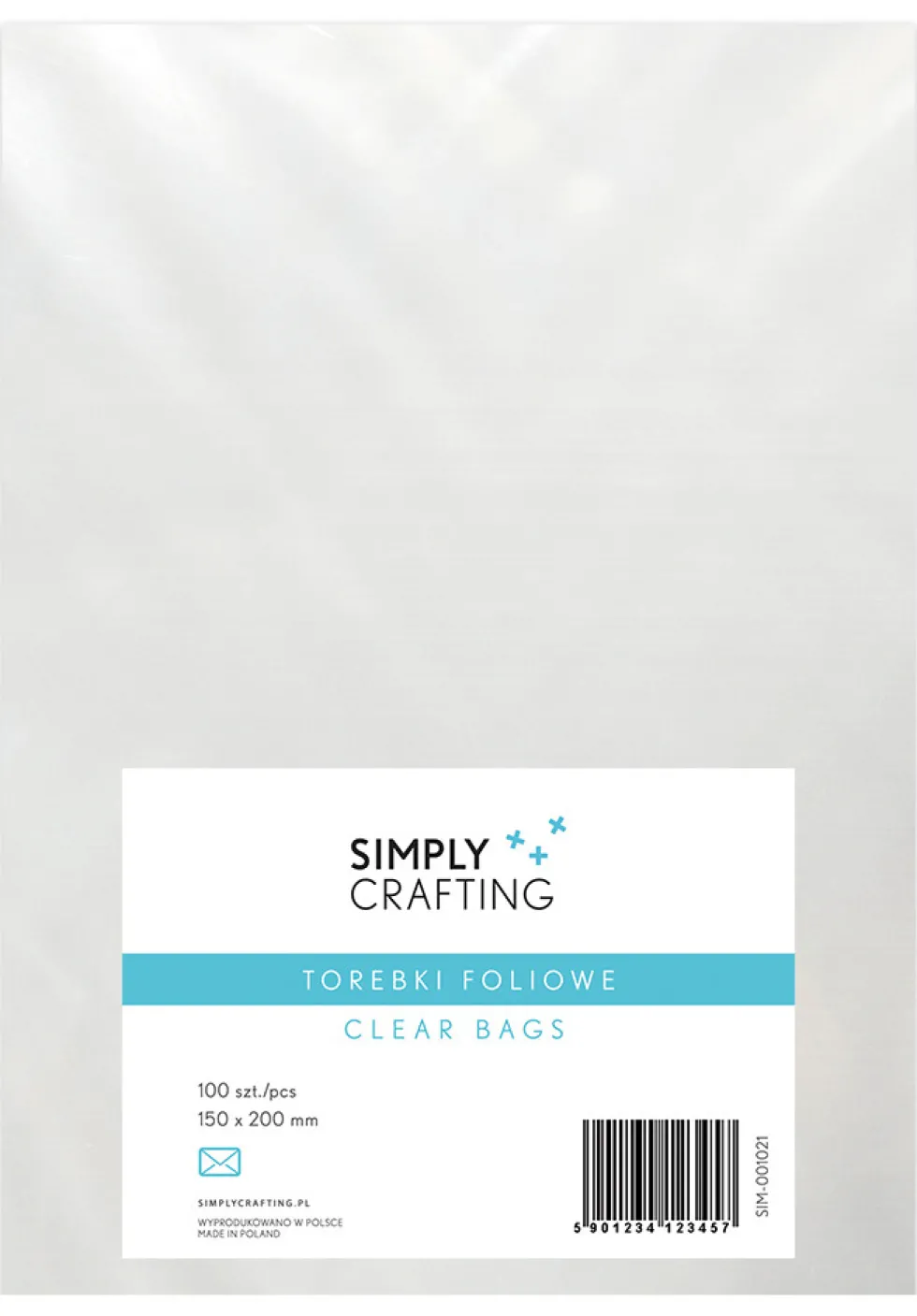 Torebki, woreczki foliowe bez kleju - Simply Crafting - 10 x 15 cm, 100 szt.
