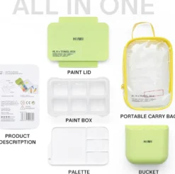Travel Box do farb Twin Cup & Jelly Cup - HIMI - Apple Green