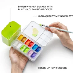 Travel Box do farb Twin Cup & Jelly Cup - HIMI - Apple Green