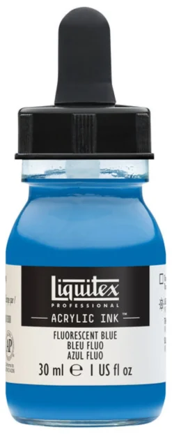 Tusz akrylowy - Liquitex - Fluorescent Blue, 30 ml