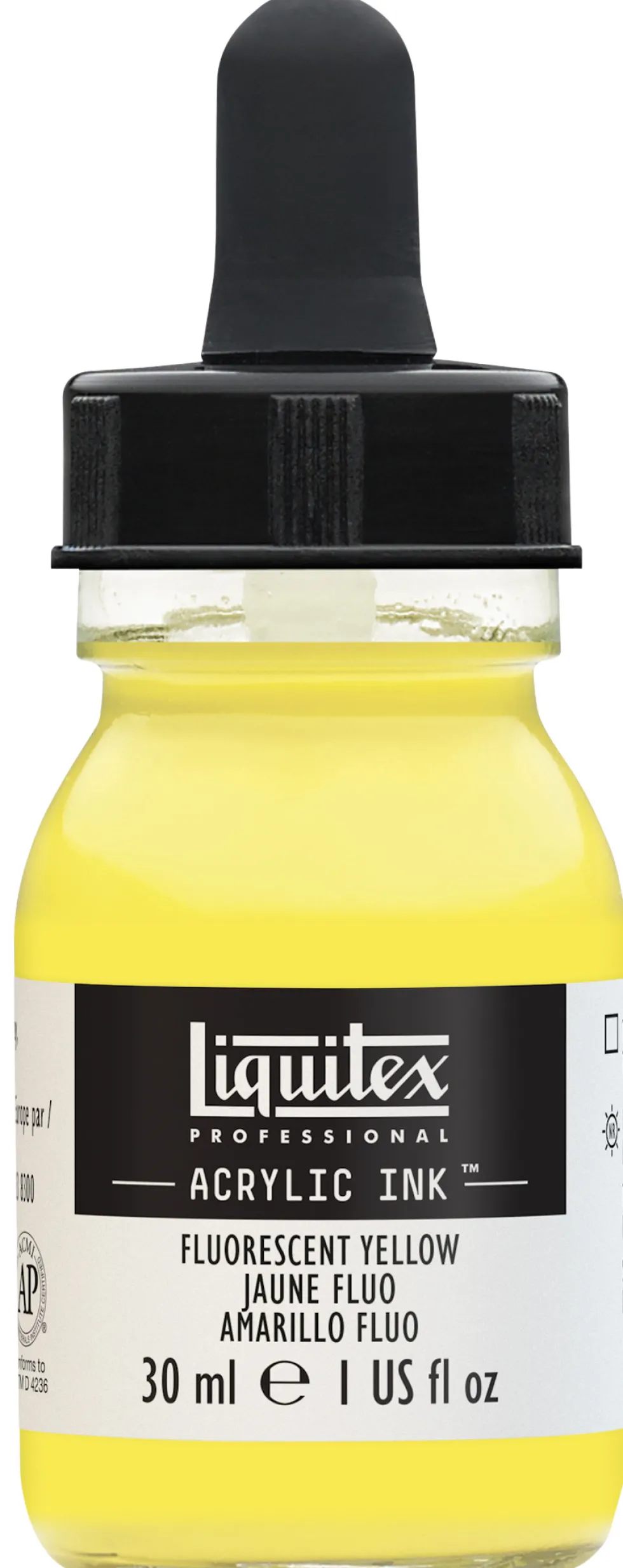 Tusz akrylowy - Liquitex - Fluorescent Yellow, 30 ml