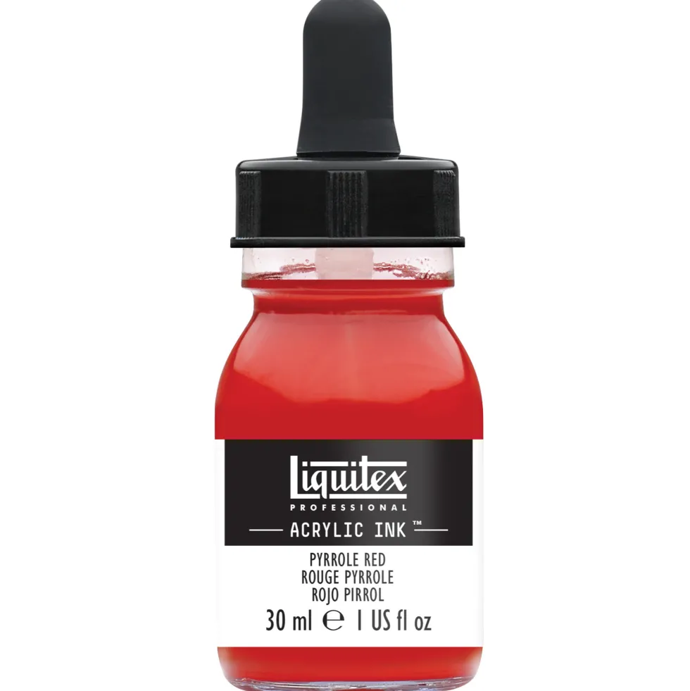 Tusz akrylowy - Liquitex - Pyrrole Red, 30 ml