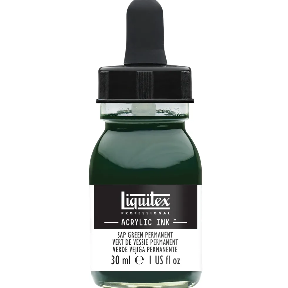 Tusz akrylowy - Liquitex - Sap Green Permanent, 30 ml