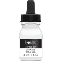 Tusz akrylowy - Liquitex - Titanium White, 30 ml
