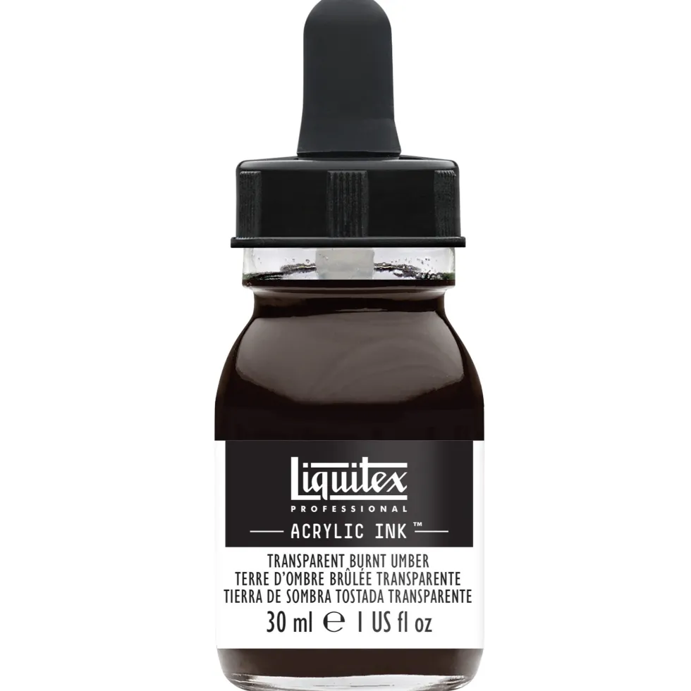 Tusz akrylowy - Liquitex - Transparent Burnt Umber, 30 ml