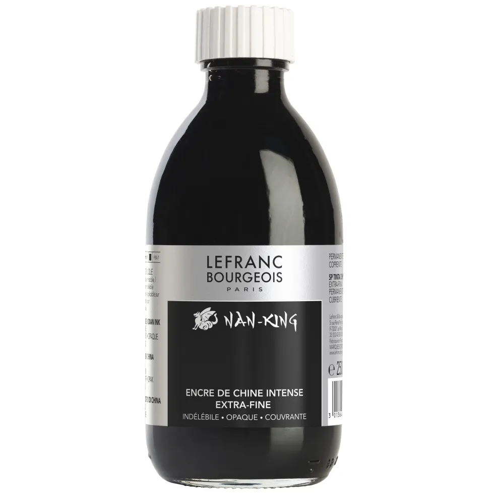 Tusz chiński Nan-King - Lefranc & Bourgeois - czarny, 250 ml