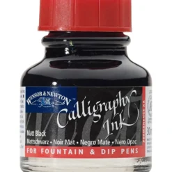 Tusz do kaligrafii DIP - Winsor & Newton - matt black, 30 ml
