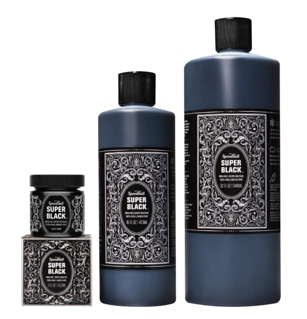 Tusz do kaligrafii India Ink - Speedball - Super Black 59 ml
