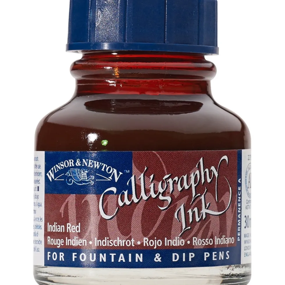 Tusz do kaligrafii - Winsor & Newton - indian red, 30 ml