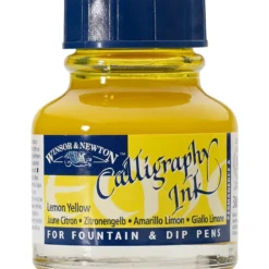 Tusz do kaligrafii - Winsor & Newton - lemon yellow, 30 ml