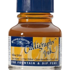 Tusz do kaligrafii - Winsor & Newton - yellow ochre, 30 ml