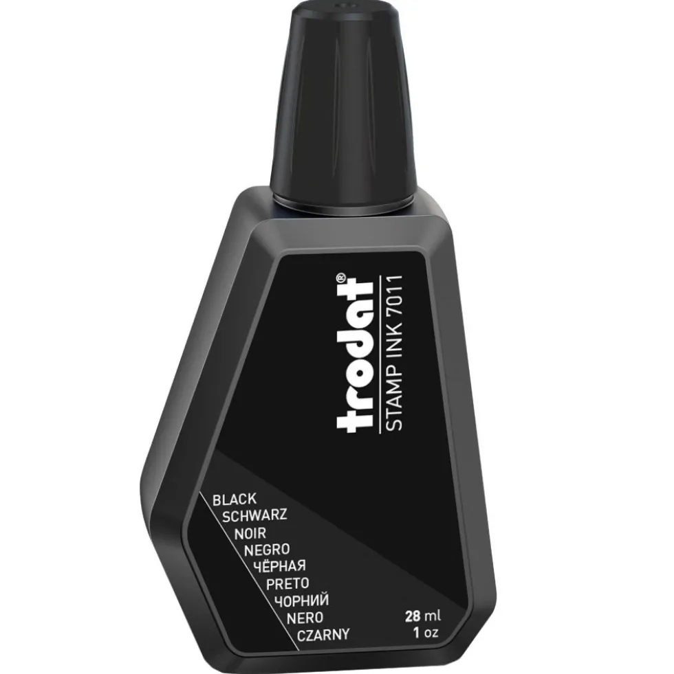 Tusz do pieczątek 7011 - Trodat - czarny, 28 ml