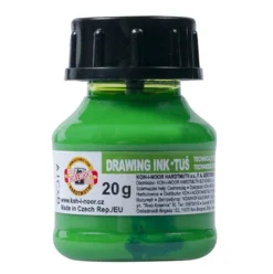 Tusz rysunkowy, kreślarski - Koh-I-Noor - zielony fluorescencyjny, 20 g
