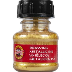 Tusz rysunkowy metaliczny Art Metalik - Koh-I-Noor - złoty, 20 g