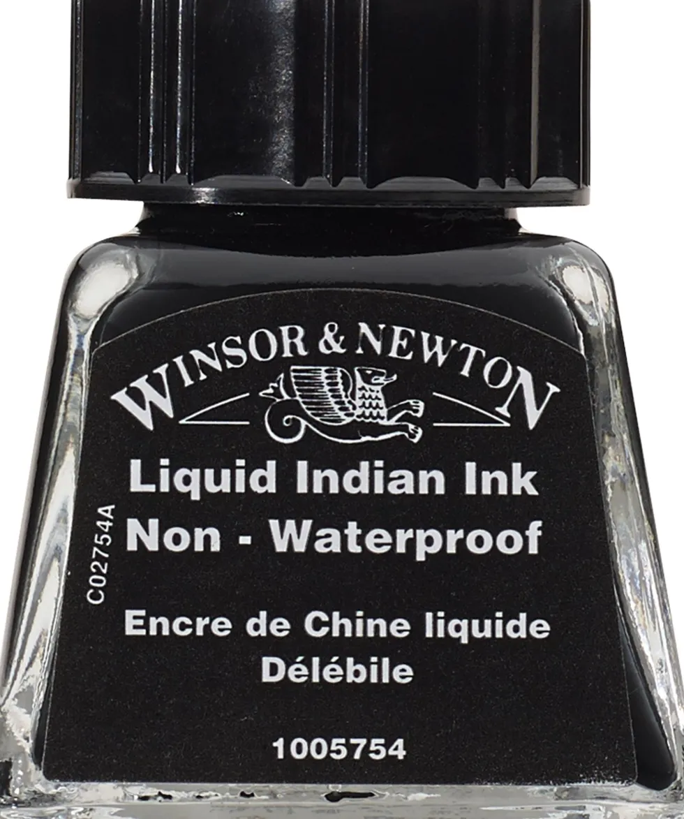 Tusz rysunkowy - Winsor & Newton - Black, 14 ml
