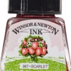 Tusz rysunkowy - Winsor & Newton - Scarlet, 14 ml