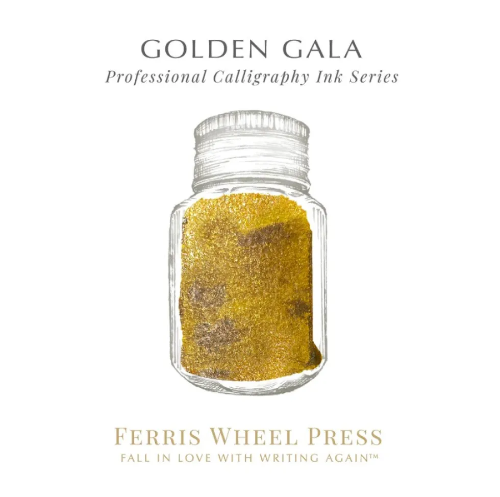Tusz wodoodporny - Ferris Wheel Press - Golden Gala, 28 ml