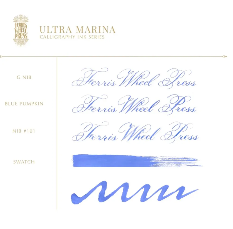 Tusz wodoodporny - Ferris Wheel Press - Ultra Marina, 28 ml