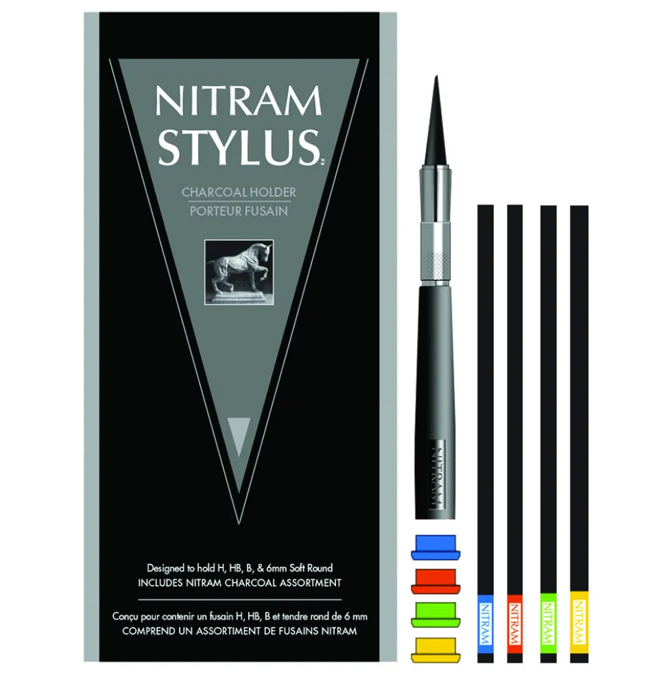 Uchwyt na węgiel Stylus z wkładami - Nitram - 6 mm