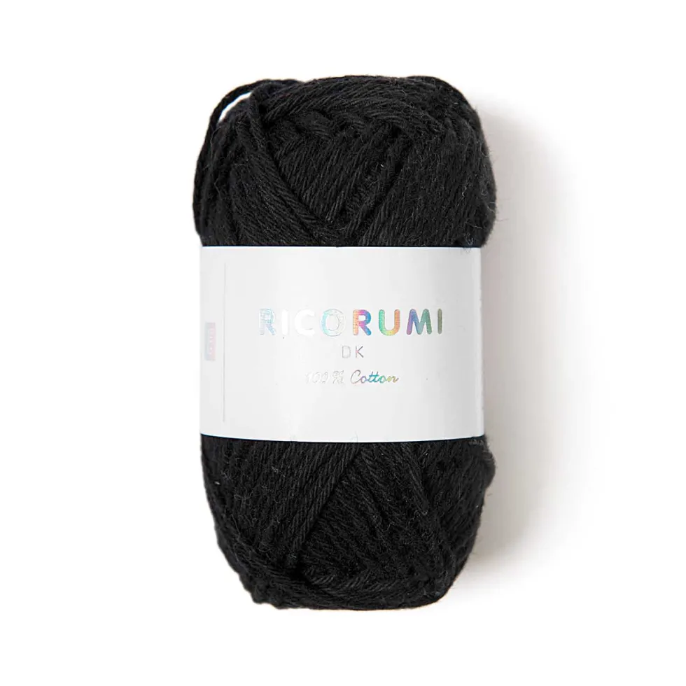 Włóczka bawełniana Ricorumi DK - Rico Design - Black, 25 g