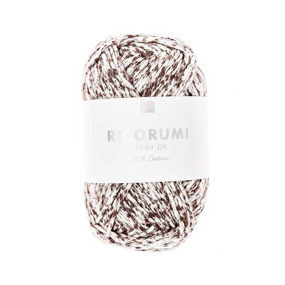 Włóczka bawełniana Ricorumi Spray DK - Rico Design - Brown, 25 g