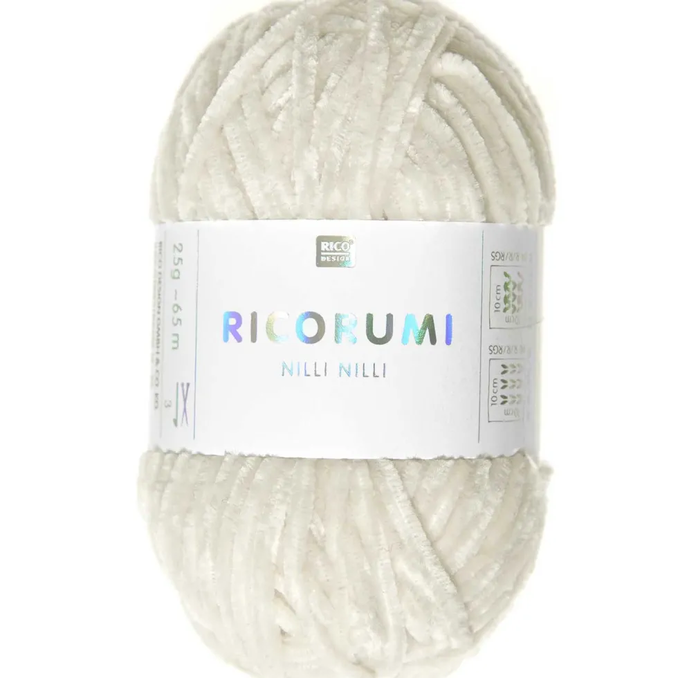 Włóczka szenilowa Ricorumi Nilli Nilli - Rico Design - Cream, 25 g