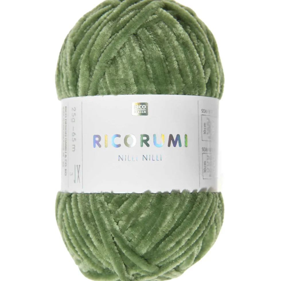 Włóczka szenilowa Ricorumi Nilli Nilli - Rico Design - Green, 25 g