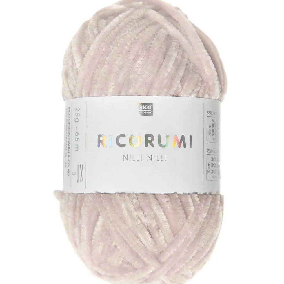 Włóczka szenilowa Ricorumi Nilli Nilli - Rico Design - Powder, 25 g