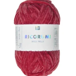 Włóczka szenilowa Ricorumi Nilli Nilli - Rico Design - Red, 25 g