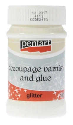 Werniks brokatowy z klejem do decoupage - Pentart - 100 ml