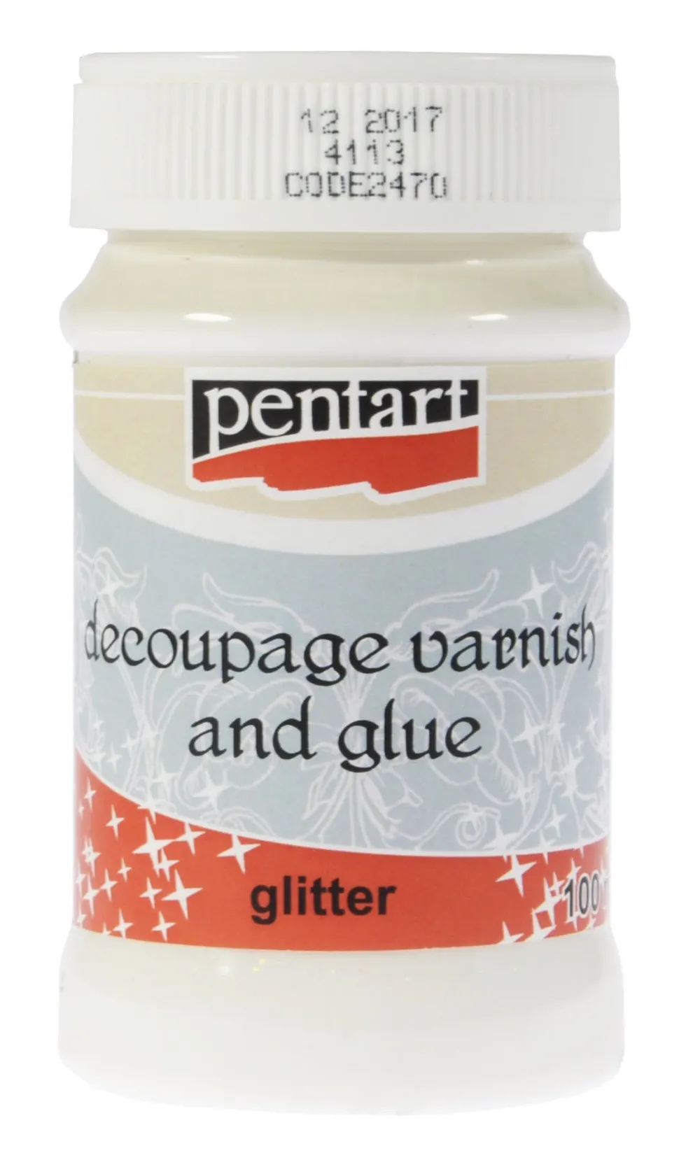 Werniks brokatowy z klejem do decoupage - Pentart - 100 ml