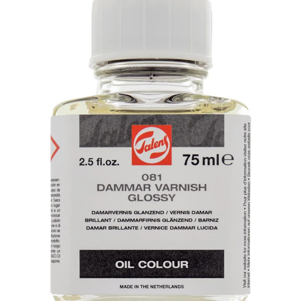 Werniks damarowy do farb olejnych - Talens - błyszczący, 75 ml