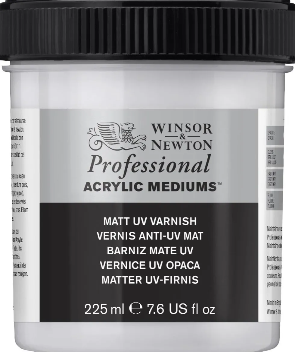Werniks do farb akrylowych Professional - Winsor & Newton - matowy, 225 ml