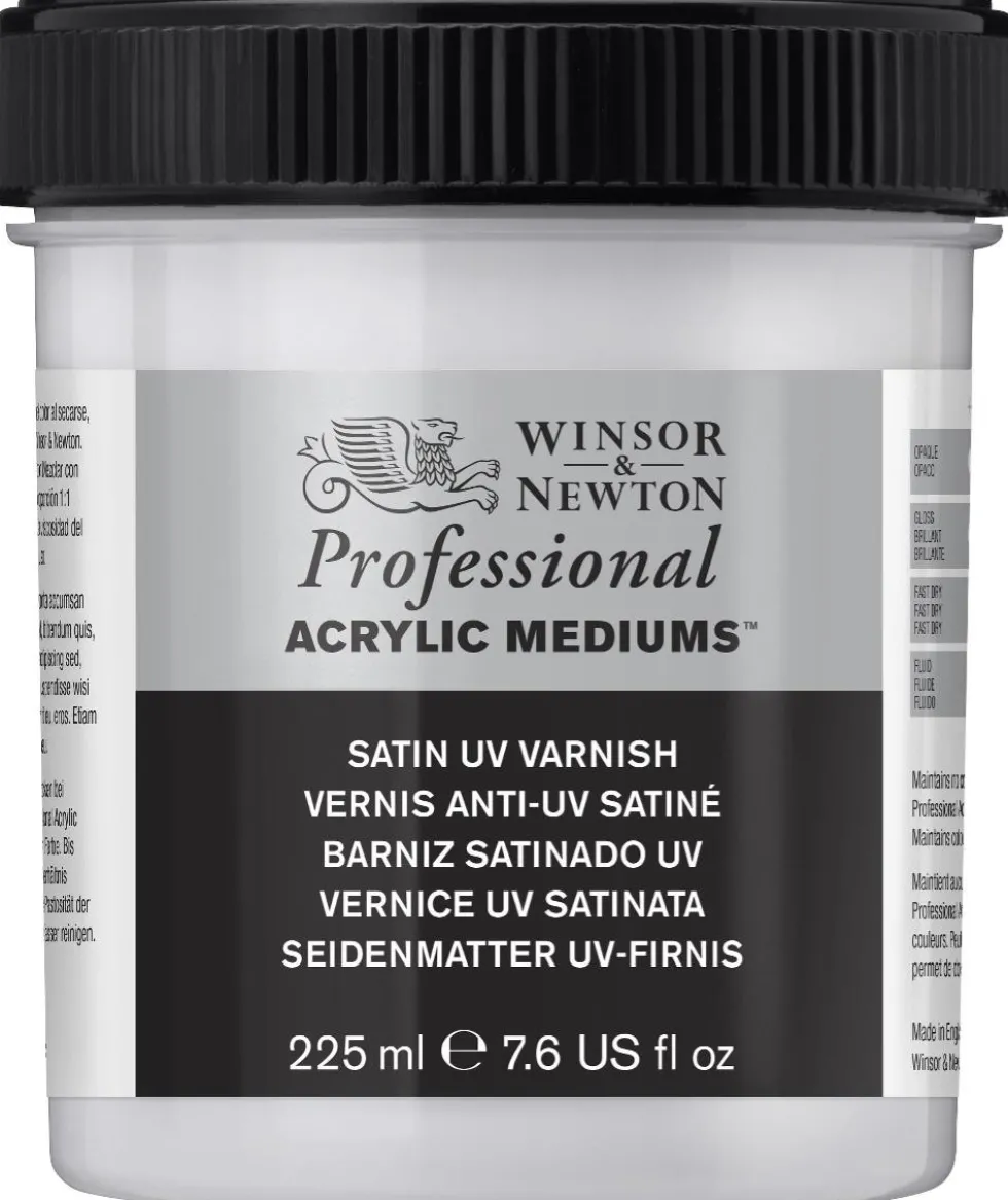 Werniks do farb akrylowych Professional - Winsor & Newton - satynowy, 225 ml