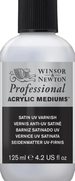 Werniks UV do farb akrylowych Professional - Winsor & Newton - satynowy, 125 ml