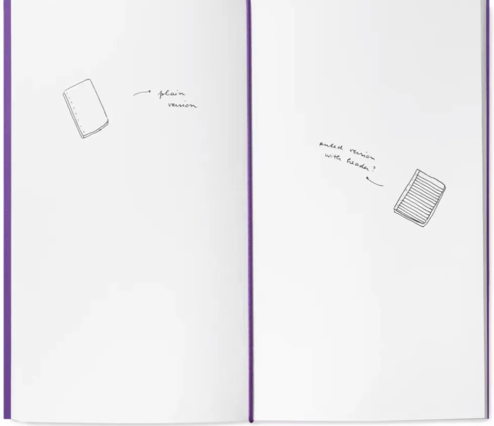 Wkład do notesu Log - mishmash - Plain, Purple, 12 x 22 cm, 64 strony