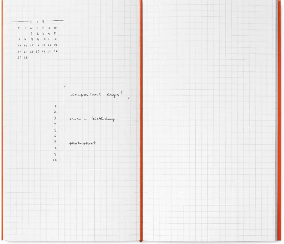 Wkład do notesu Log - mishmash - Squared, Orange, 12 x 22 cm, 64 strony