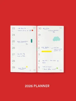 Wkład planer 2026 do notesu Log - mishmash - Red