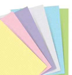 Wkład w kropki do notesu - Filofax - pastel 60 ark.