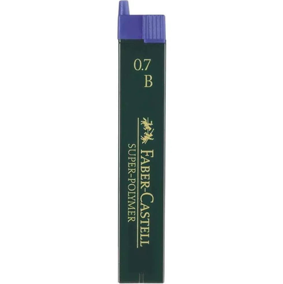 Wkłady grafitowe Super Hi Polymer, 0,7 mm - Faber-Castell - B, 12 szt.