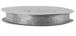 Wstążka brokatowa 12 mm - srebrna, 32 m