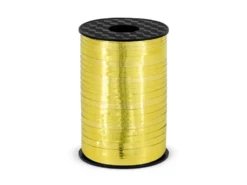 Wstążka plastikowa do balonów - złota metalizowana, 5 mm x 225 m