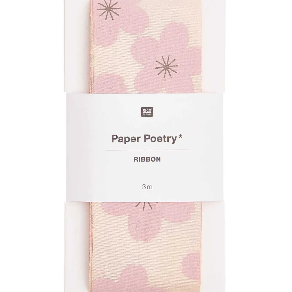 Wstążka taftowa Sakura - Paper Poetry - Powder, 38 mm x 3 m