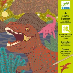 Wydrapywanka dla dzieci - Djeco - Dinozaury, 4 szt.